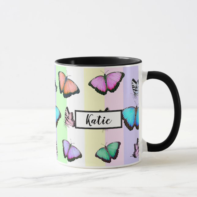 Caneca Borboletas Bonito personalizadas (Direita)