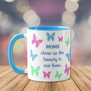 Caneca Borboletas Dia de as mães Mug