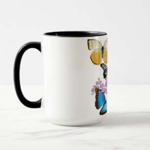 Caneca Borboletas Graciosas e Flores