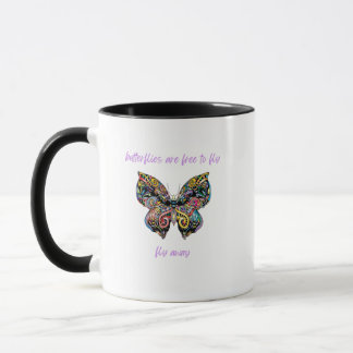 Caneca Borboletas São Livres para Voar, Voar Para Longe