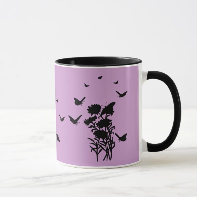 Caneca Borboletas Silhouette Mug (Direita)