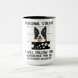 Caneca Borda Collie Puppy Eu vou segui-lo