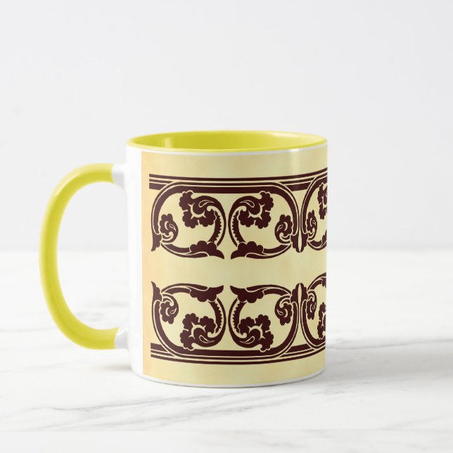 Caneca Borda Gótica Castanha Café Mug (Esquerda)