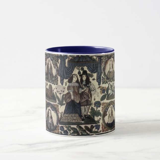 Caneca Bordado Carlos II e Sua Rainha (Centro)