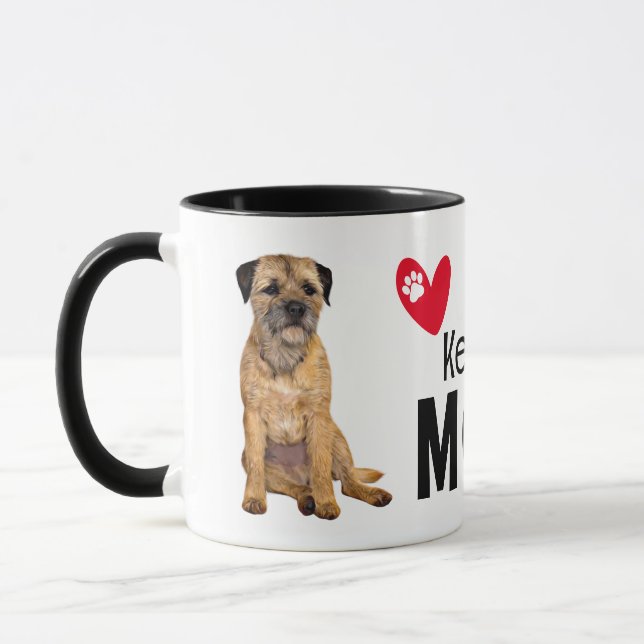 Caneca Border Terrier Two-Sided Mãe Mug (Esquerda)