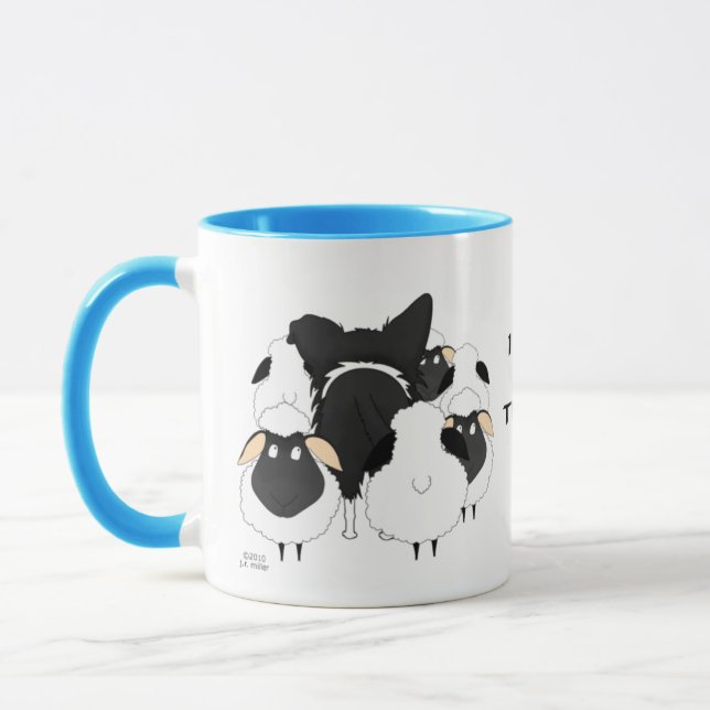 Caneca BorderCollie - rebanho de I… conseqüentemente eu (Esquerda)