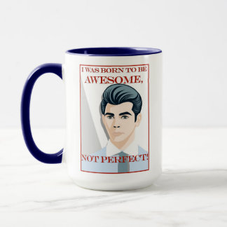 Caneca Born To Be Awesome Retro Vintage Young Man Male
