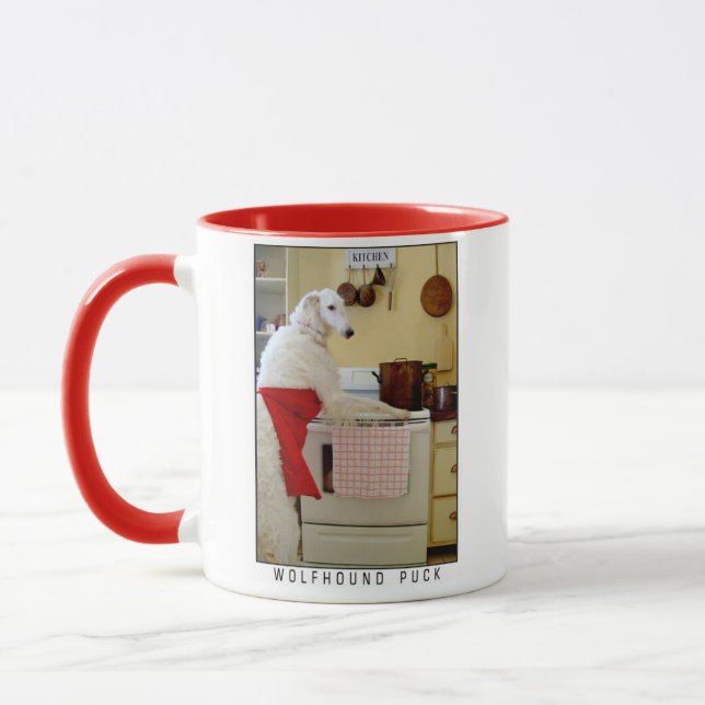 Caneca Borzoi Lebréu Russo Galgo cozinha  (Esquerda)
