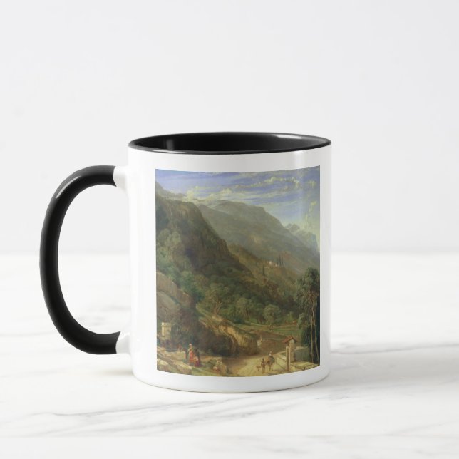 Caneca Bosques verde-oliva em Varenna, lago Como, Italia, (Esquerda)