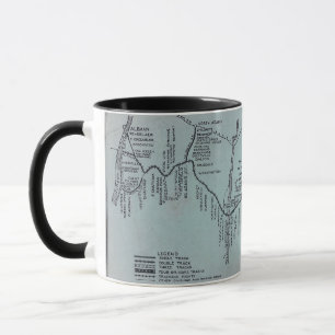 Caneca Boston ao mapa da estrada de ferro de Albany