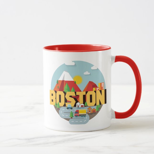 Caneca Boston como um destino (Direita)