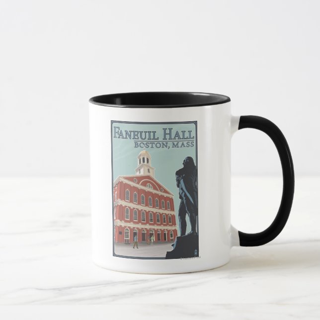 Caneca Boston, Massachusetts Faneuil Hall View (Direita)
