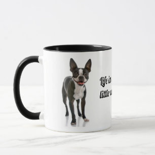 Caneca Boston Terrier - A vida é melhor