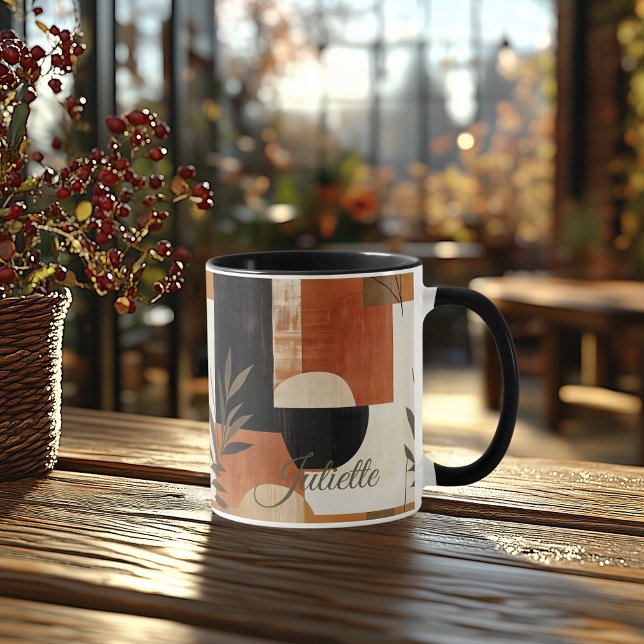 Caneca Botânica Abstrata - Terra Moderno Personali (Criador carregado)