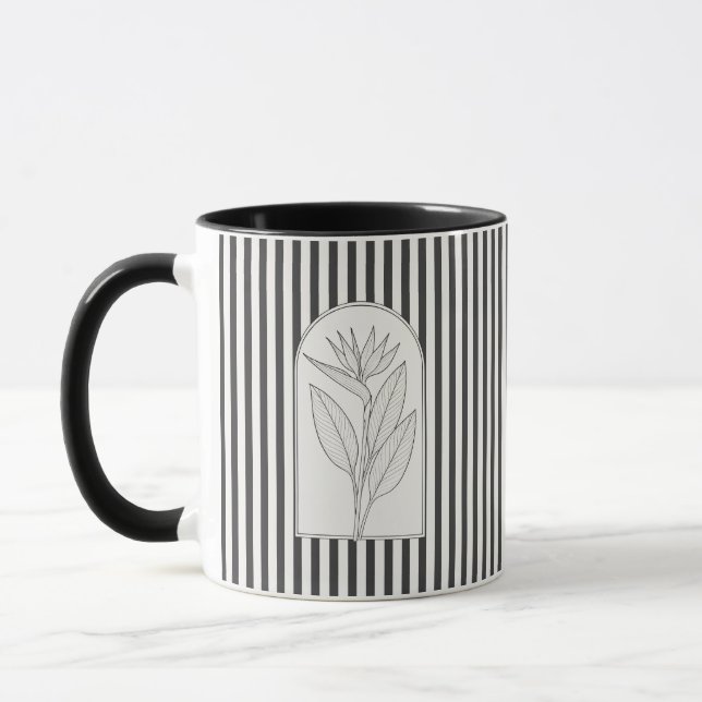 Caneca Botânica da Flor Elegante de Sterlitzia (Esquerda)