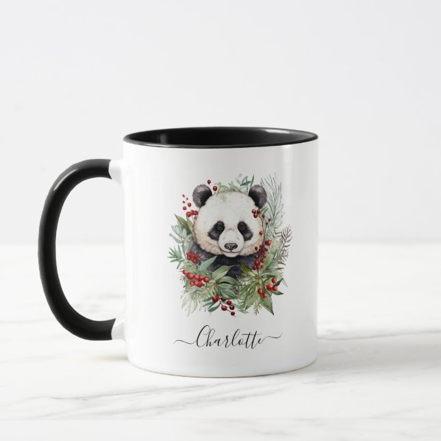 Caneca Botânica de Natal Russo Panda (Esquerda)