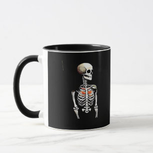 Caneca Botânica - Whimsigoth Vintage Skeleton com Coloraç