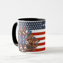Caneca Botas de Cowboy Personalizadas Liberdade ao Modo A