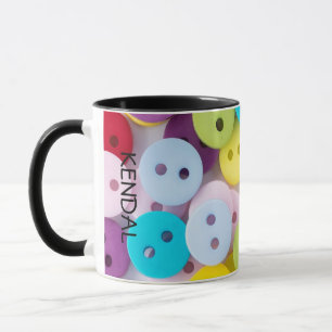 Caneca Botões Coloridos Personalizados