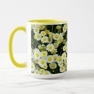 Caneca Botões da Flor de Daisy Amarelo,