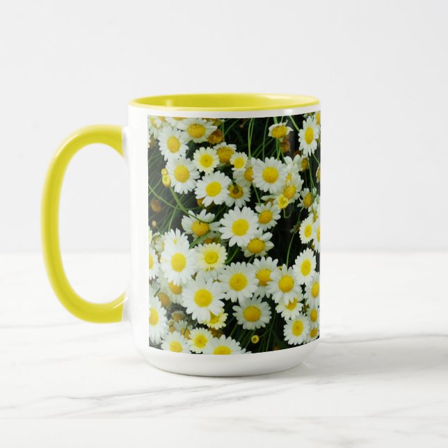 Caneca Botões da Flor de Daisy Amarelo, (Esquerda)