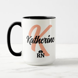 Caneca Botões e pinos de enfermeiro personalizados | Enfe