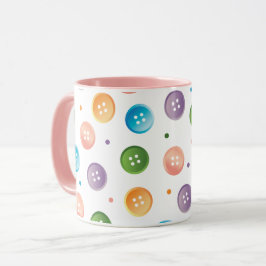 Caneca Botões e pontos do Ombre Pastel