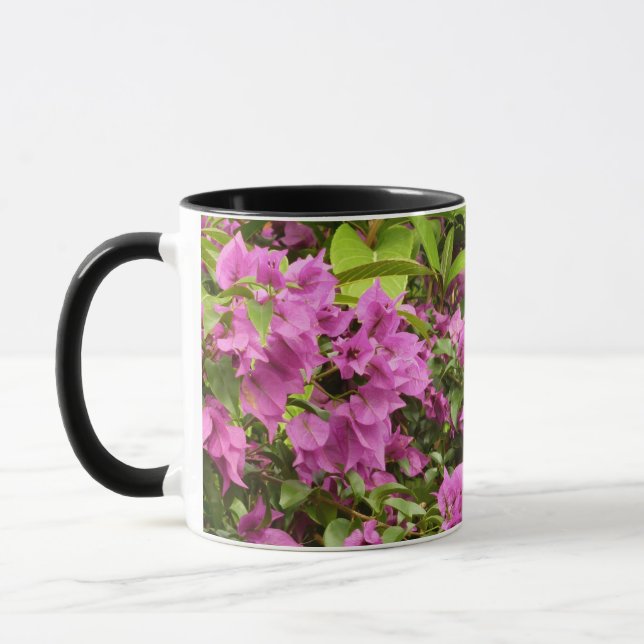 Caneca Bougainvillea púrpura tropical Floral (Esquerda)
