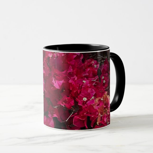 Caneca Bougainvillea Red Tropical Vining Shrub Foto (Frente Esquerda)