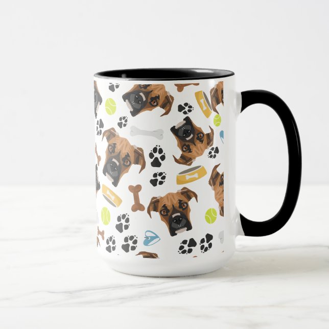 Caneca Boxer de cachorro sorrindo (Direita)