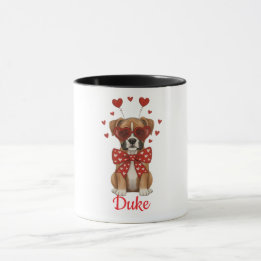 Caneca boxer dog coffee mug Valentine's Day 2026