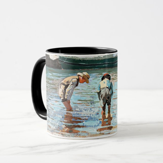 Caneca Boys Wading, famosa trabalho de arte por Winslow H (Frente Esquerda)