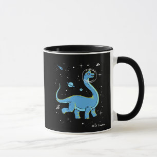 Caneca Brachiosaurus azul Dinos no espaço