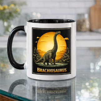 Caneca Brachiosaurus Dinossauro Pré-Histórico Lua