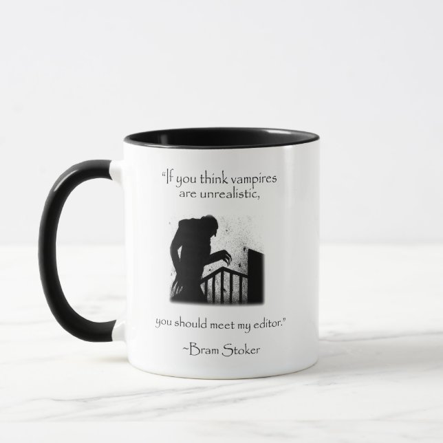 Caneca Bram Stoker - Drácula - Citações Modernas Erradas (Esquerda)