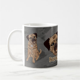 Caneca branca clássica do cão de Terrier de beira