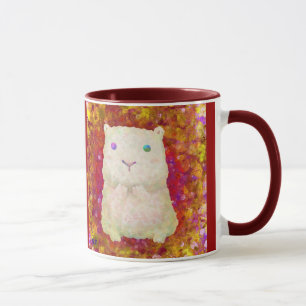 caneca branca do cavy (VERMELHA)