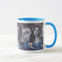Caneca branca do conto de fadas da caneca da neve