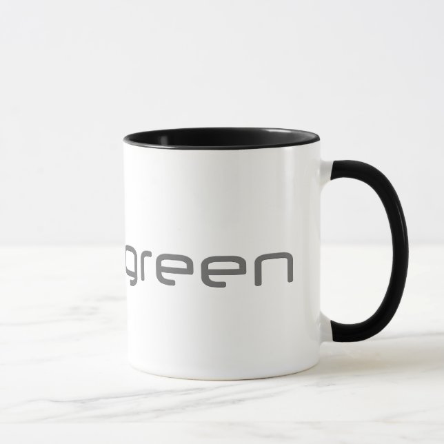 Caneca branca e preta de Supergreen - da campainha (Direita)