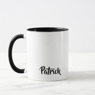 Caneca Branco de nome personalizado