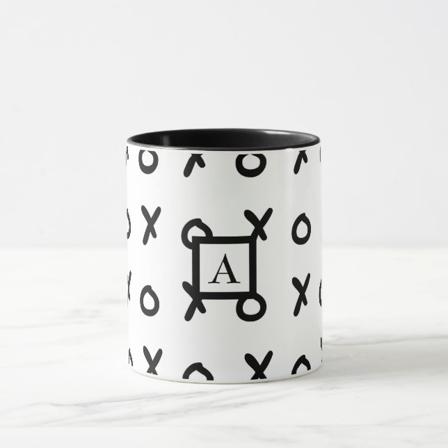 Caneca Branco & Preto X O XO X&O's Moda Fofa (Centro)