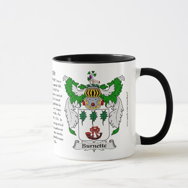 Caneca Brasão da família de Burnette (Direita)