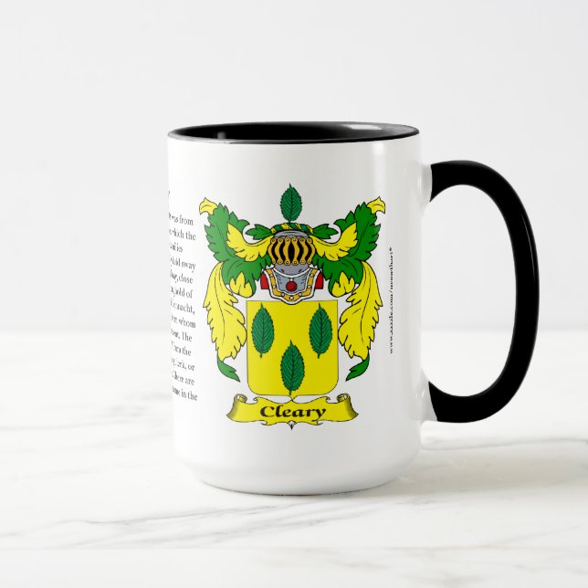 Caneca Brasão da família de Cleary (Direita)
