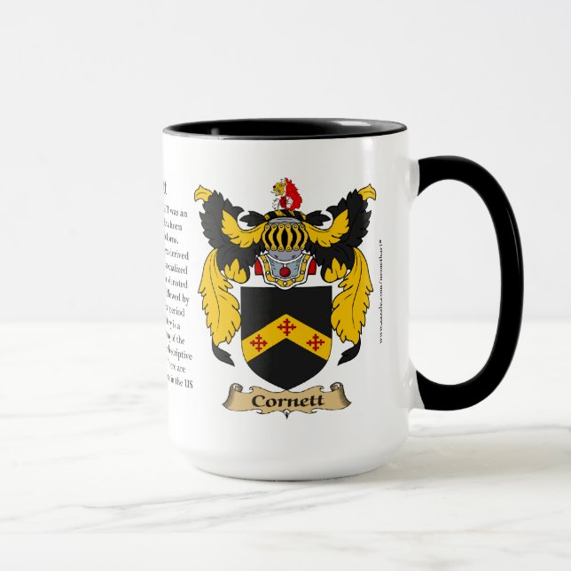 Caneca Brasão da família de Cornett (Direita)