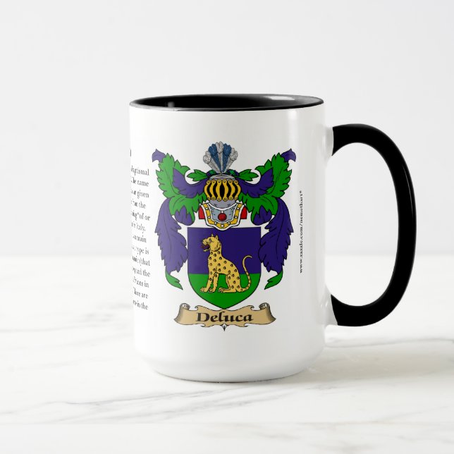 Caneca Brasão da família de Deluca (Direita)