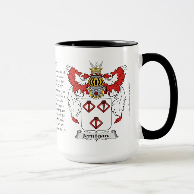 Caneca Brasão da família de Jernigan (Direita)