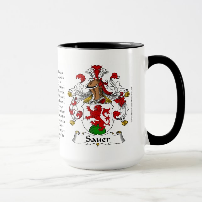 Caneca Brasão da família de Sauer (Direita)