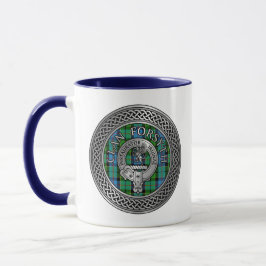 Caneca Brasão e Nó do Tartan do Clã Forsyth