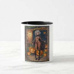 Caneca Brave Halloween Menina ou Truque ou Tratamento Pin