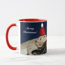 Bravo Dragão de Natal - Lizard - Santa Chapéu